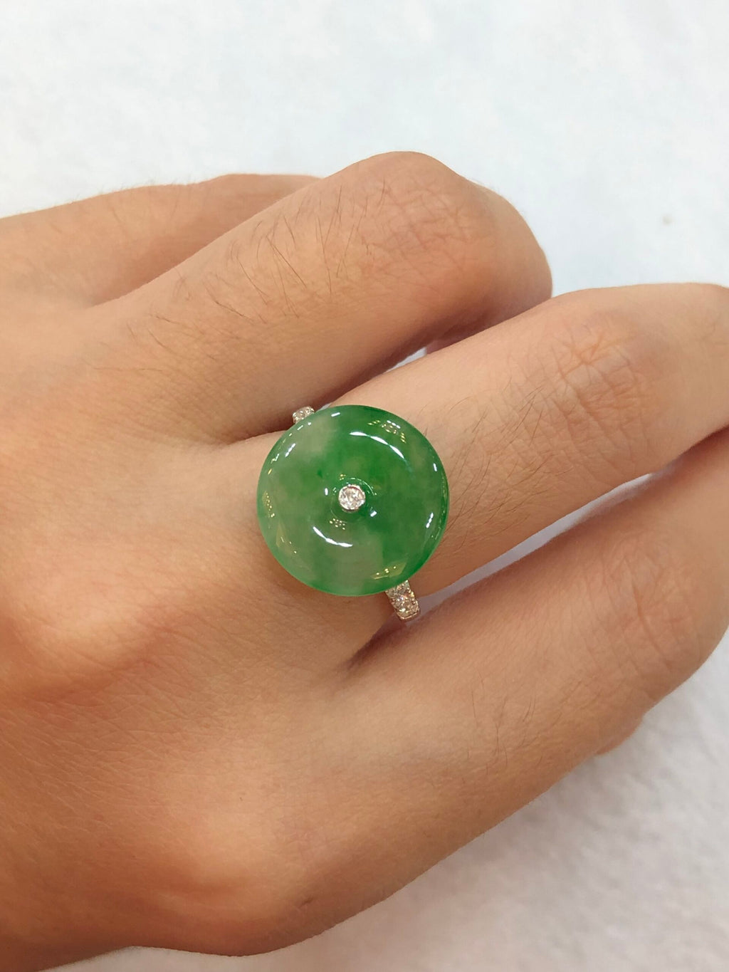 Icy Green Safety Coin Ring