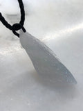 Icy White Jade Freeform Pendant