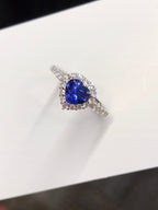 Unheated Royal Blue Sapphire Ring
