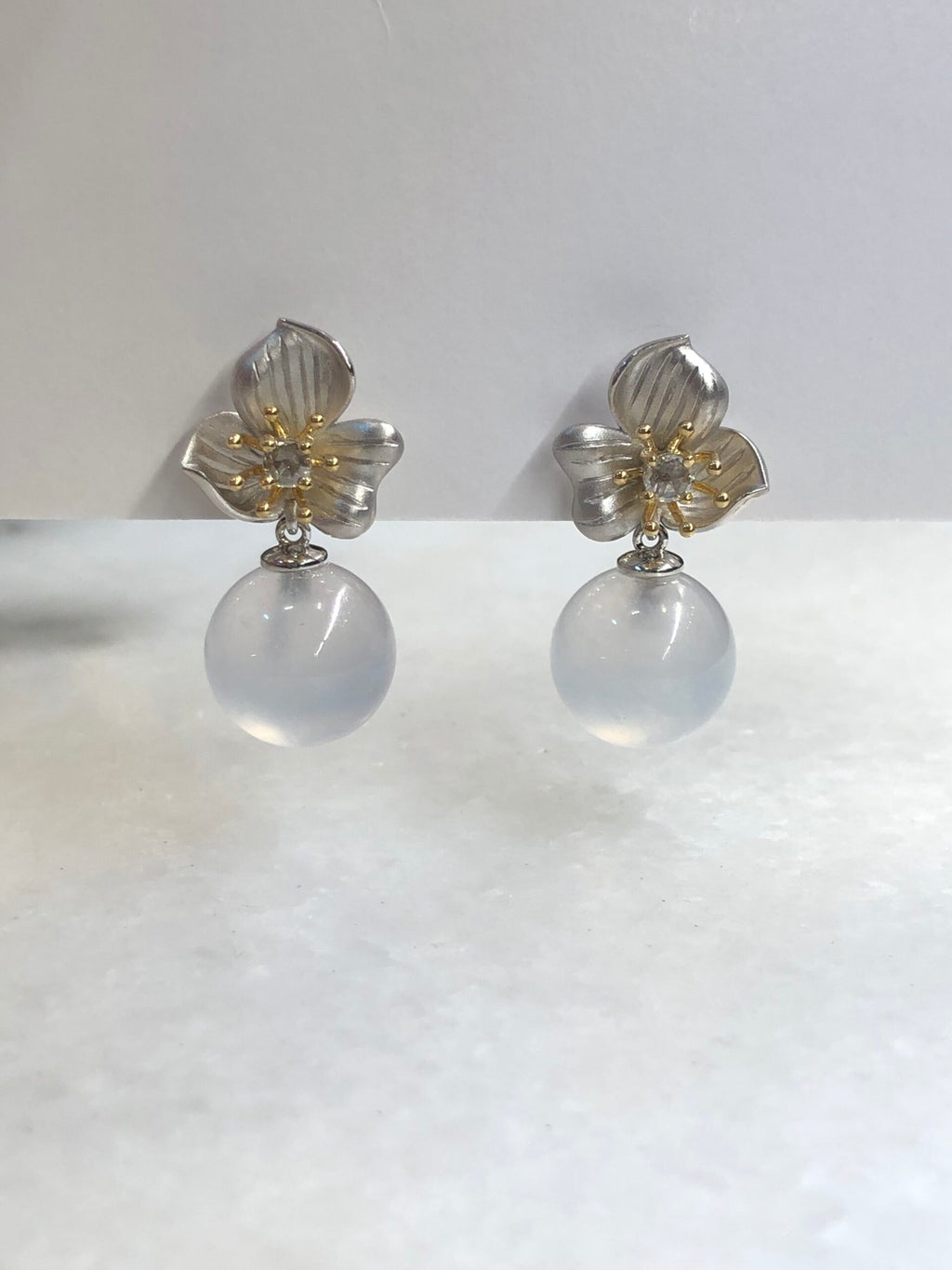 Icy Jade Balls Earrings