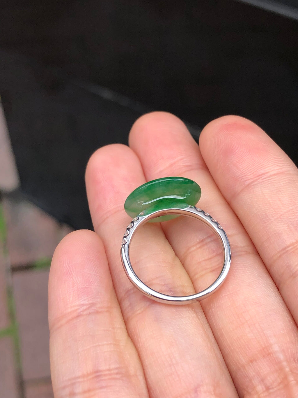 Icy Green Safety Coin Ring