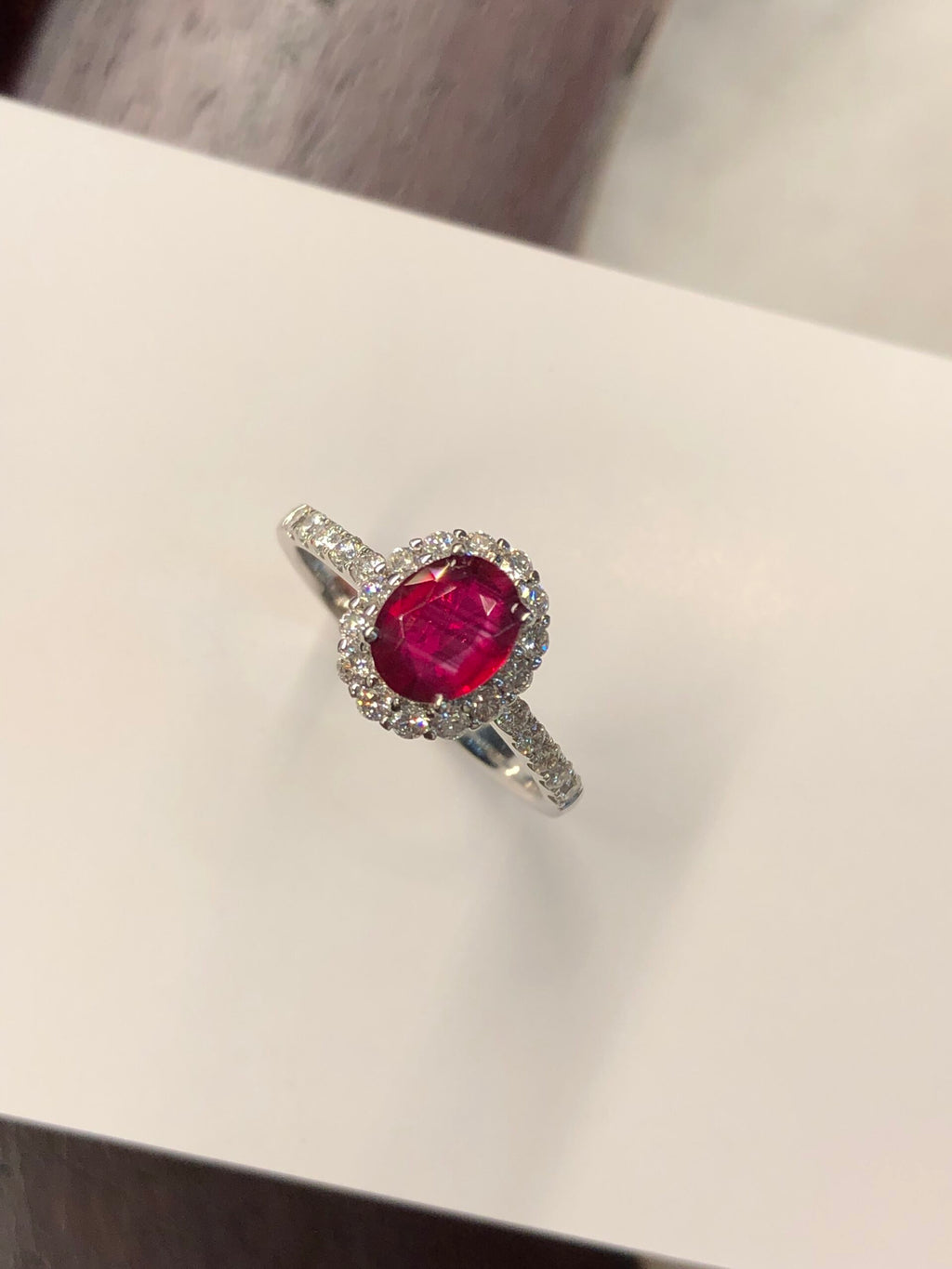 Unheated Pigeon Blood Ruby Ring