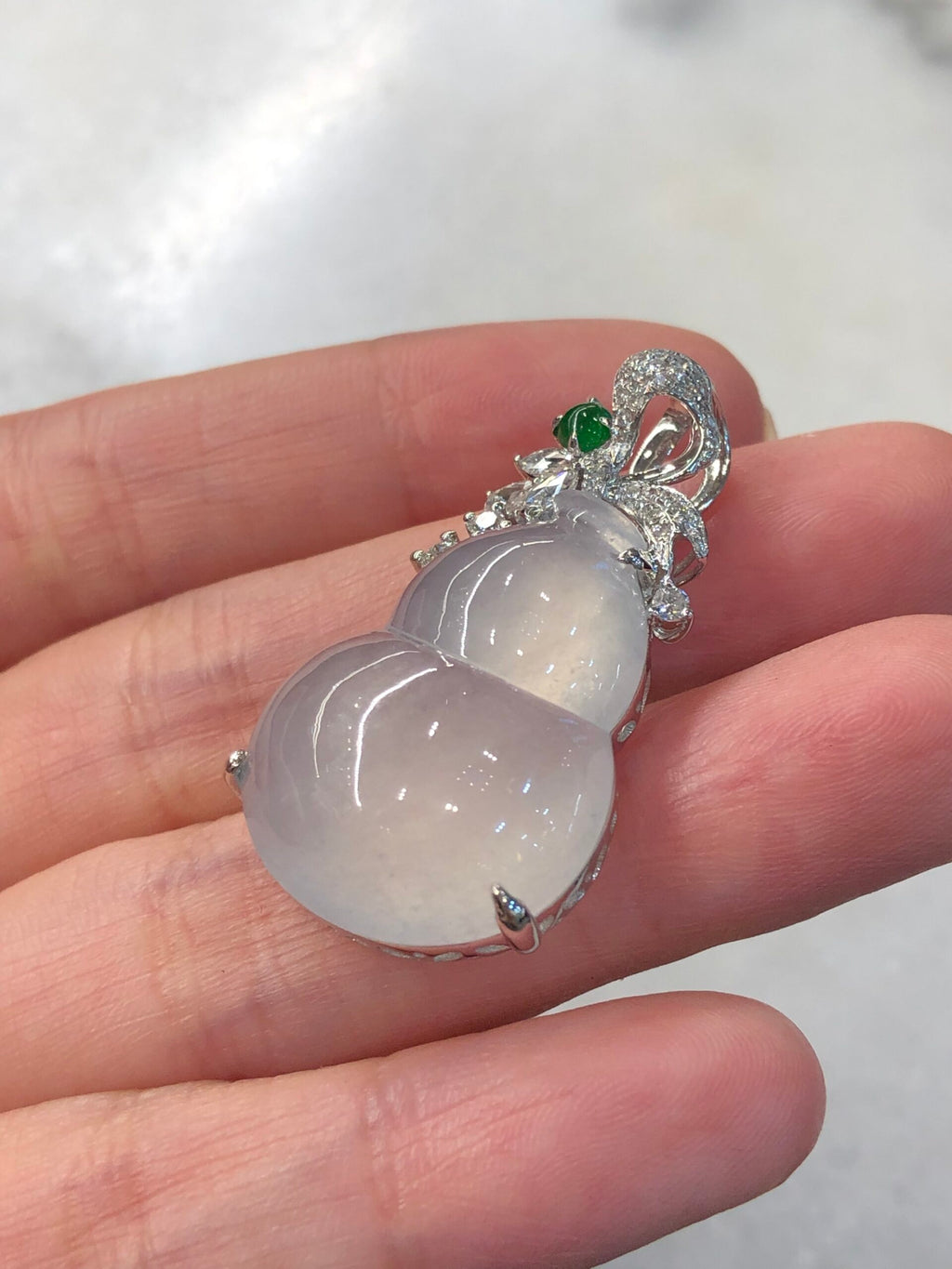 Icy Jade Gourd Pendant