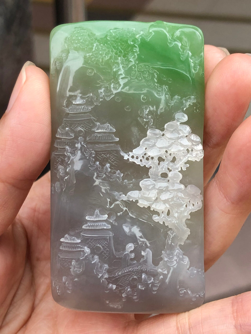 Nephrite Jade Scenery Pendant