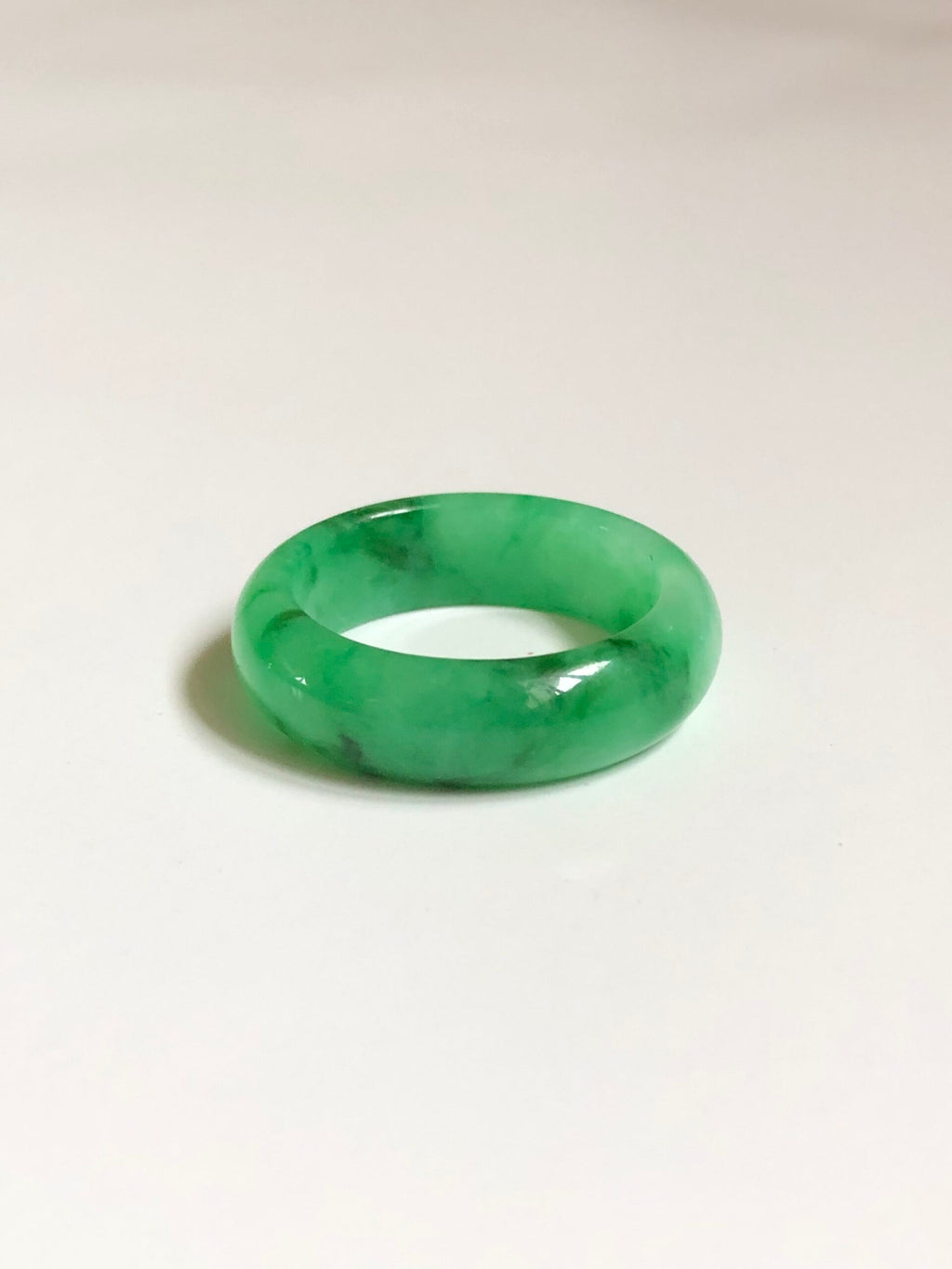 Green Jade Hololith Ring