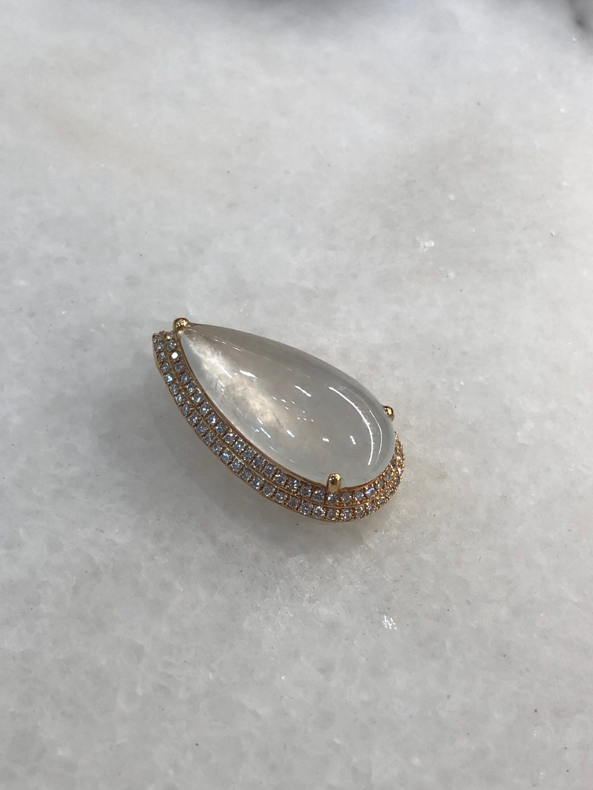 Icy Jade Water Drop Pendant
