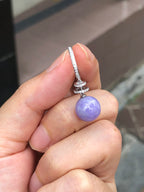 Lavender Jade Ball Earrings