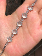 Icy Jade Cabochons Bracelet (Glassy Variety)