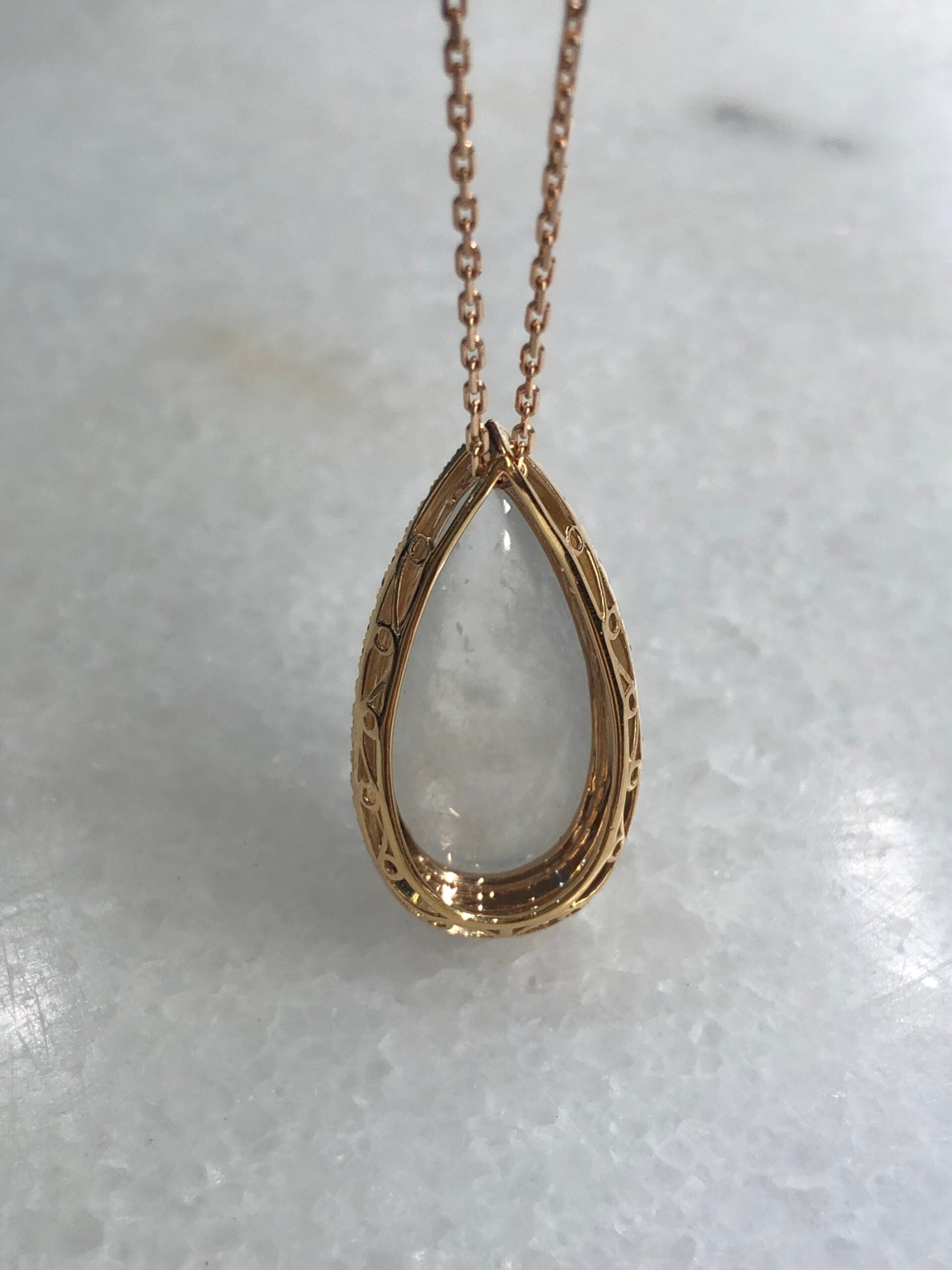Icy Jade Water Drop Pendant