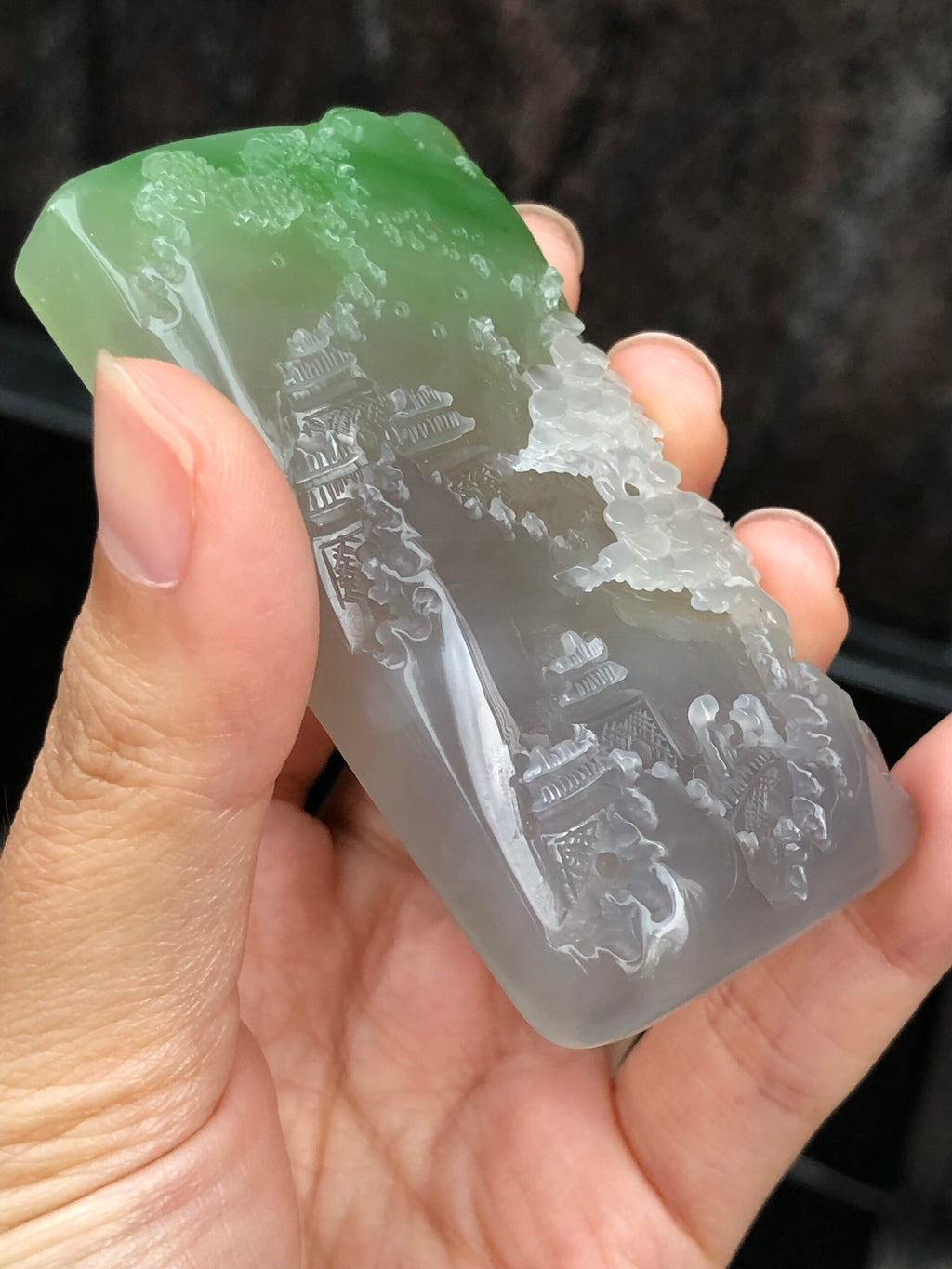 Nephrite Jade Scenery Pendant