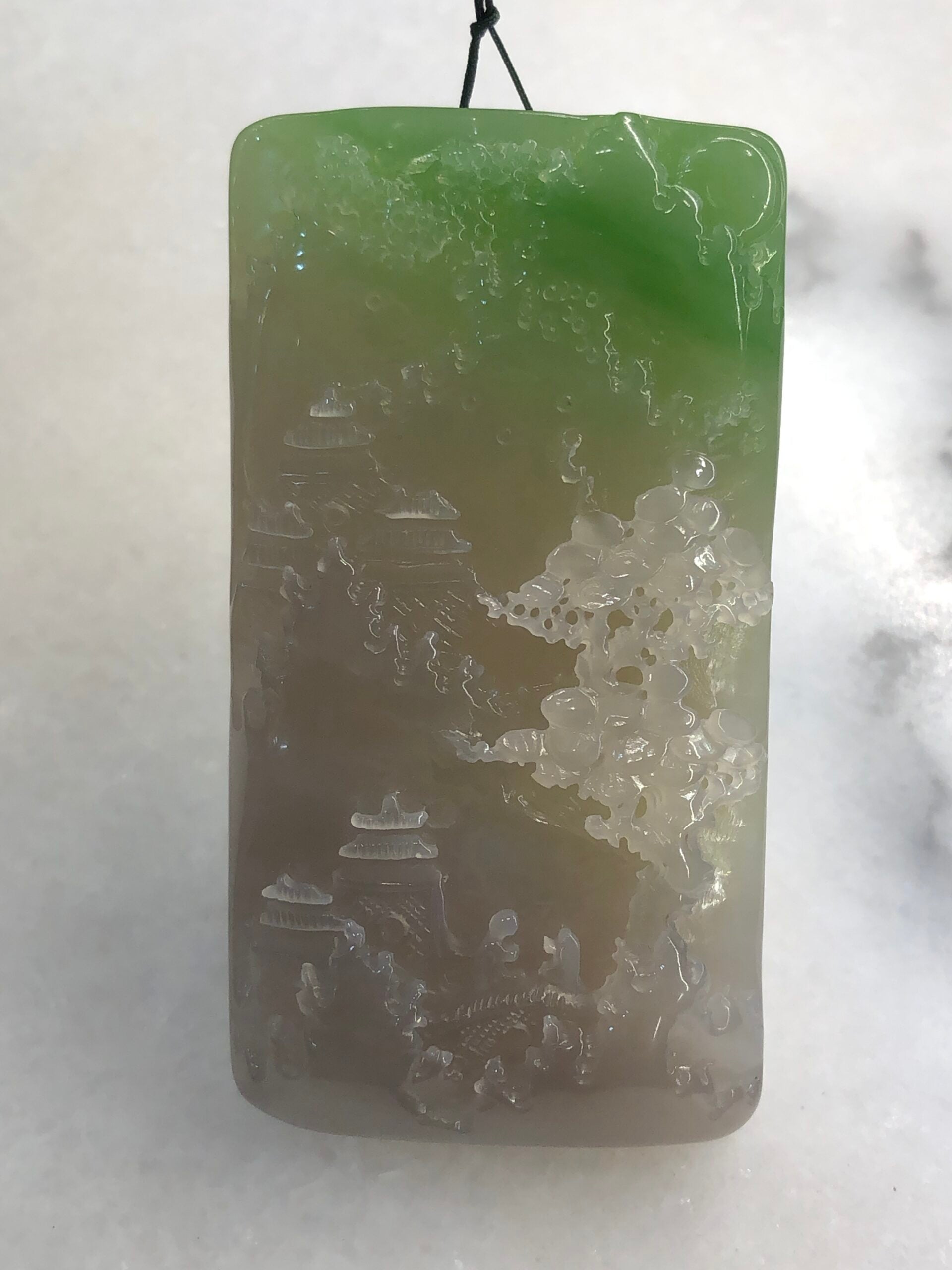 Nephrite Jade Scenery Pendant