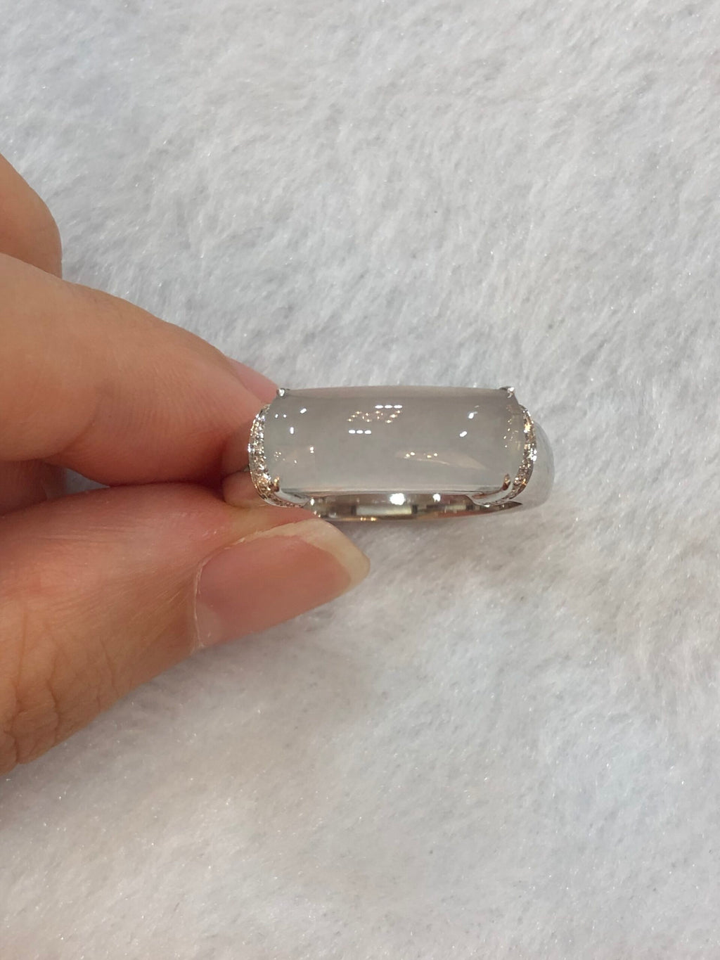 Icy Jade Saddle Ring