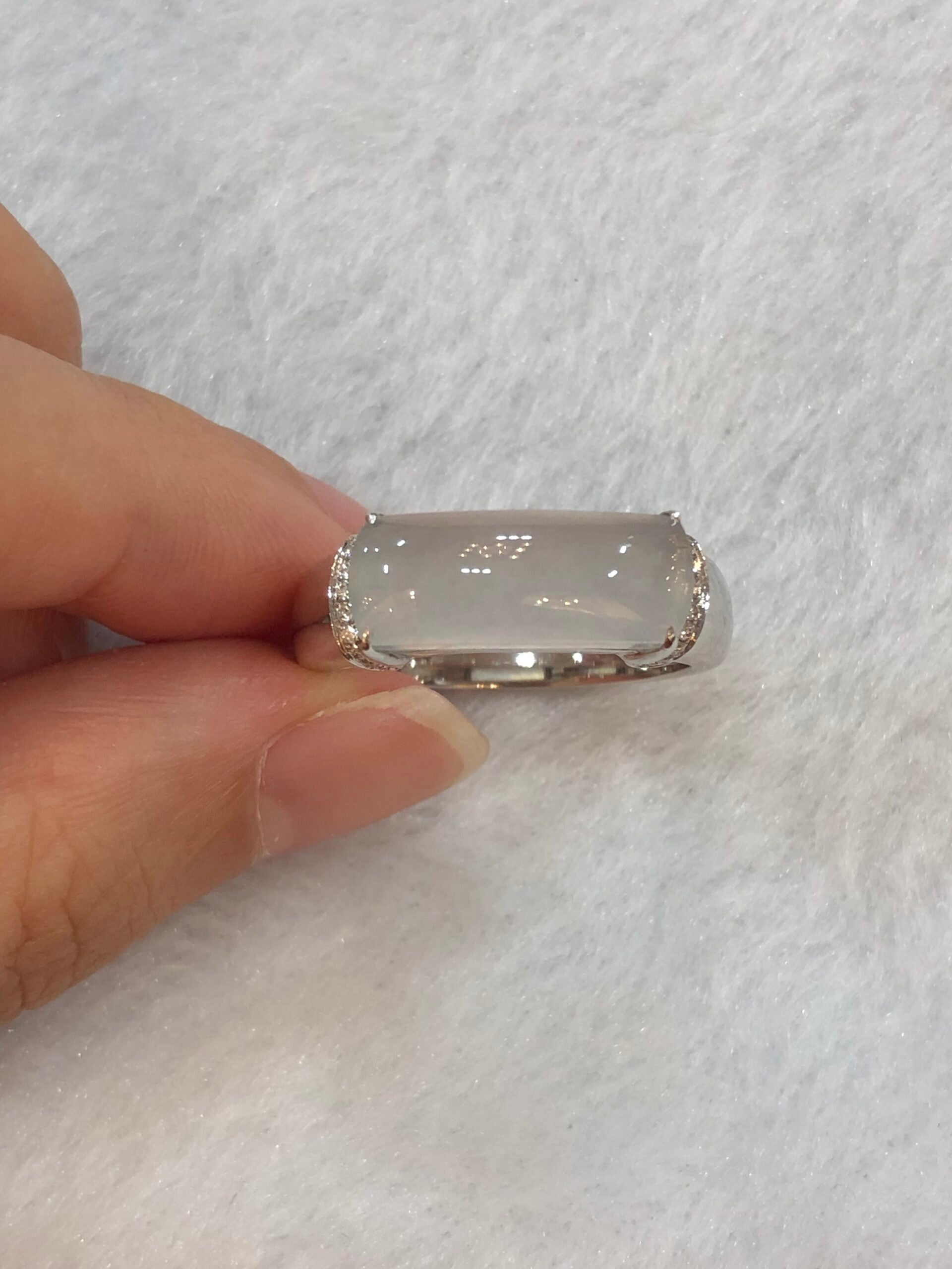 Icy Jade Saddle Ring