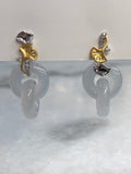 Icy Jade Double Loops Earrings
