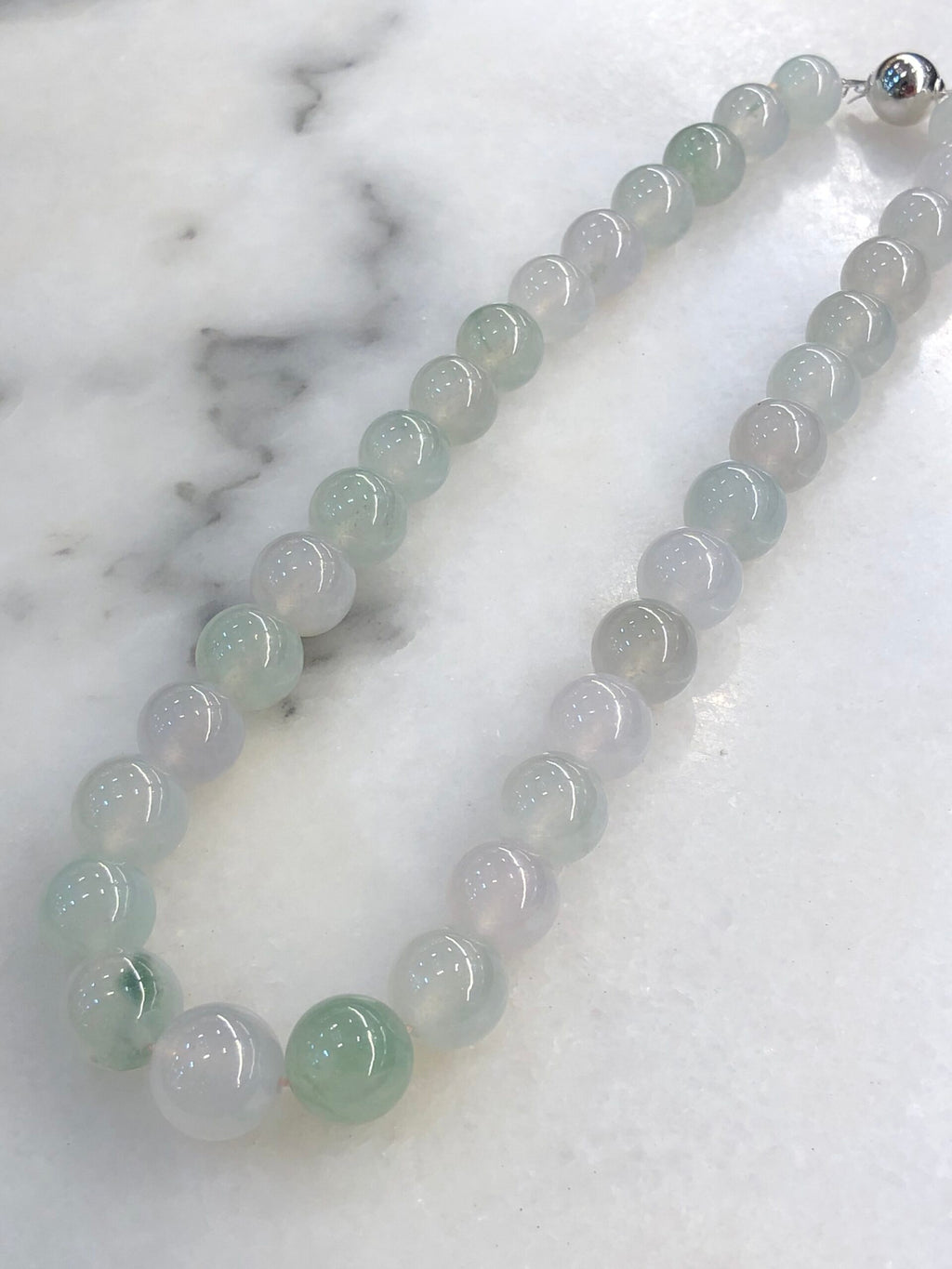 Icy Multi Colours Jade Beads Necklace and Bracelet
