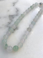 Icy Multi Colours Jade Beads Necklace and Bracelet