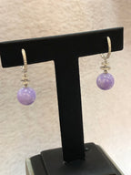 Lavender Jade Ball Earrings