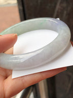 Icy Green With Lavender Jade Bangle