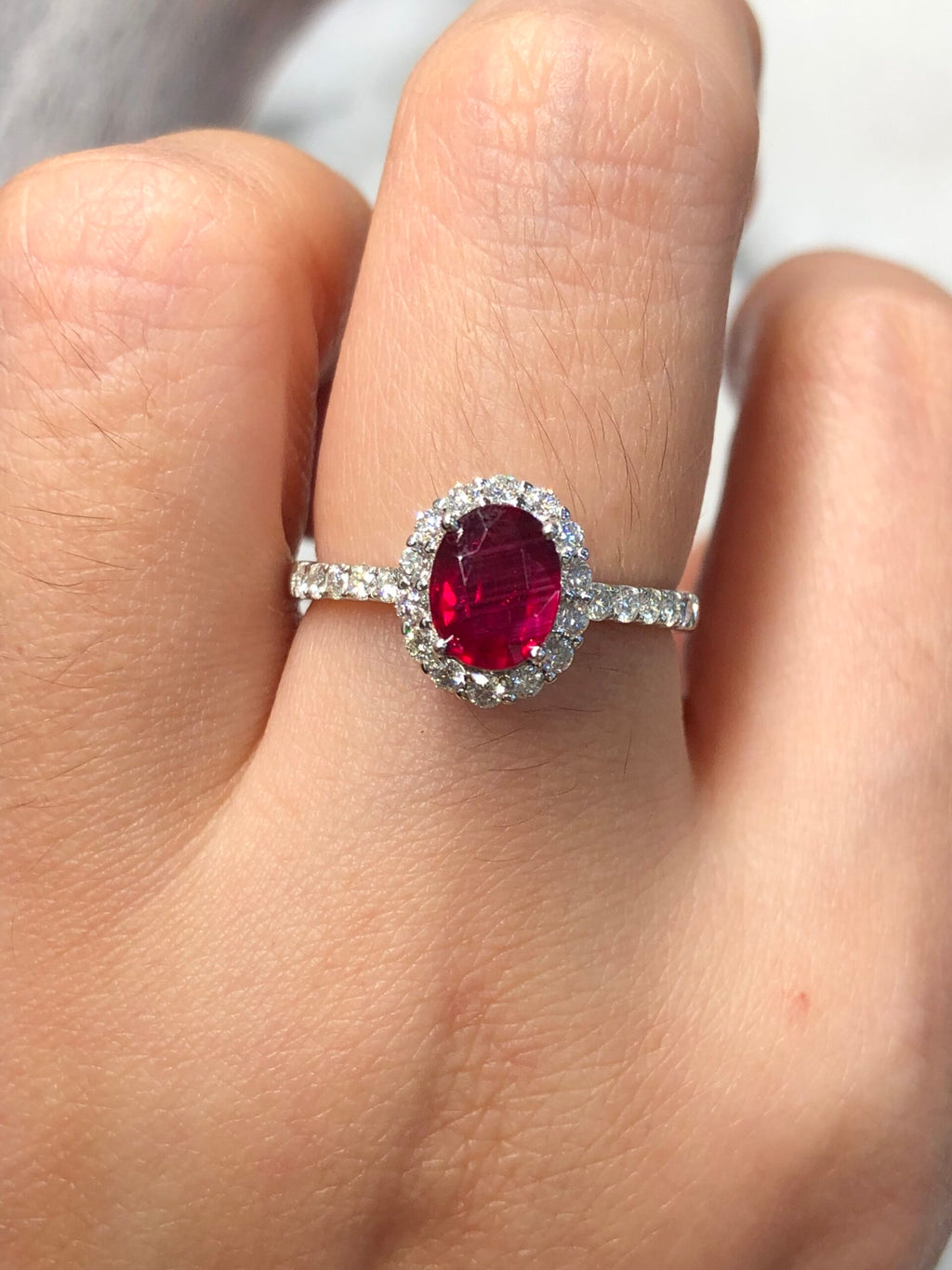 Unheated Pigeon Blood Ruby Ring