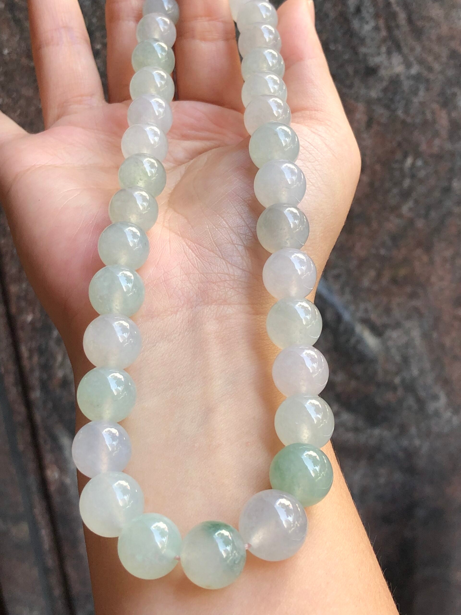 Icy Multi Colours Jade Beads Necklace and Bracelet