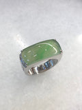 Icy Green Jade Saddle Ring