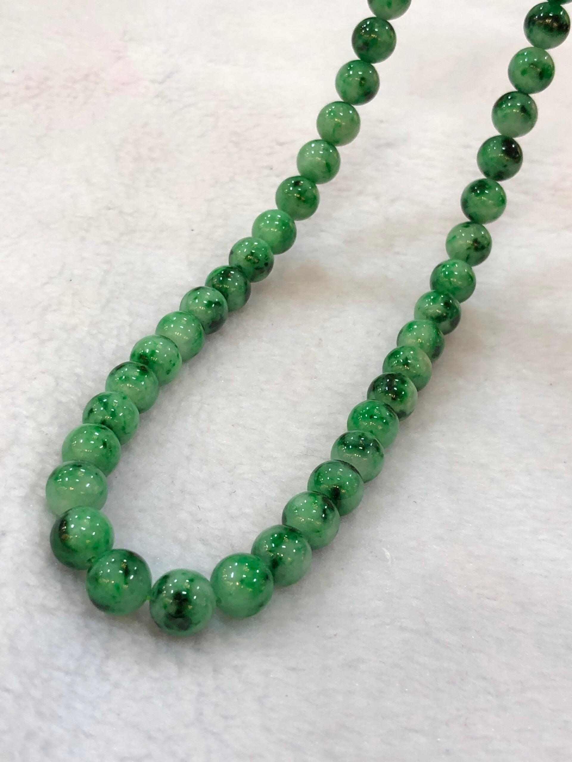 Green Jade Beads Necklace