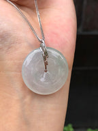 Icy with Green Jade Safety Coin