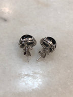 Mo Cui Jade Cabochons Earrings