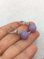 Lavender Jade Ball Earrings