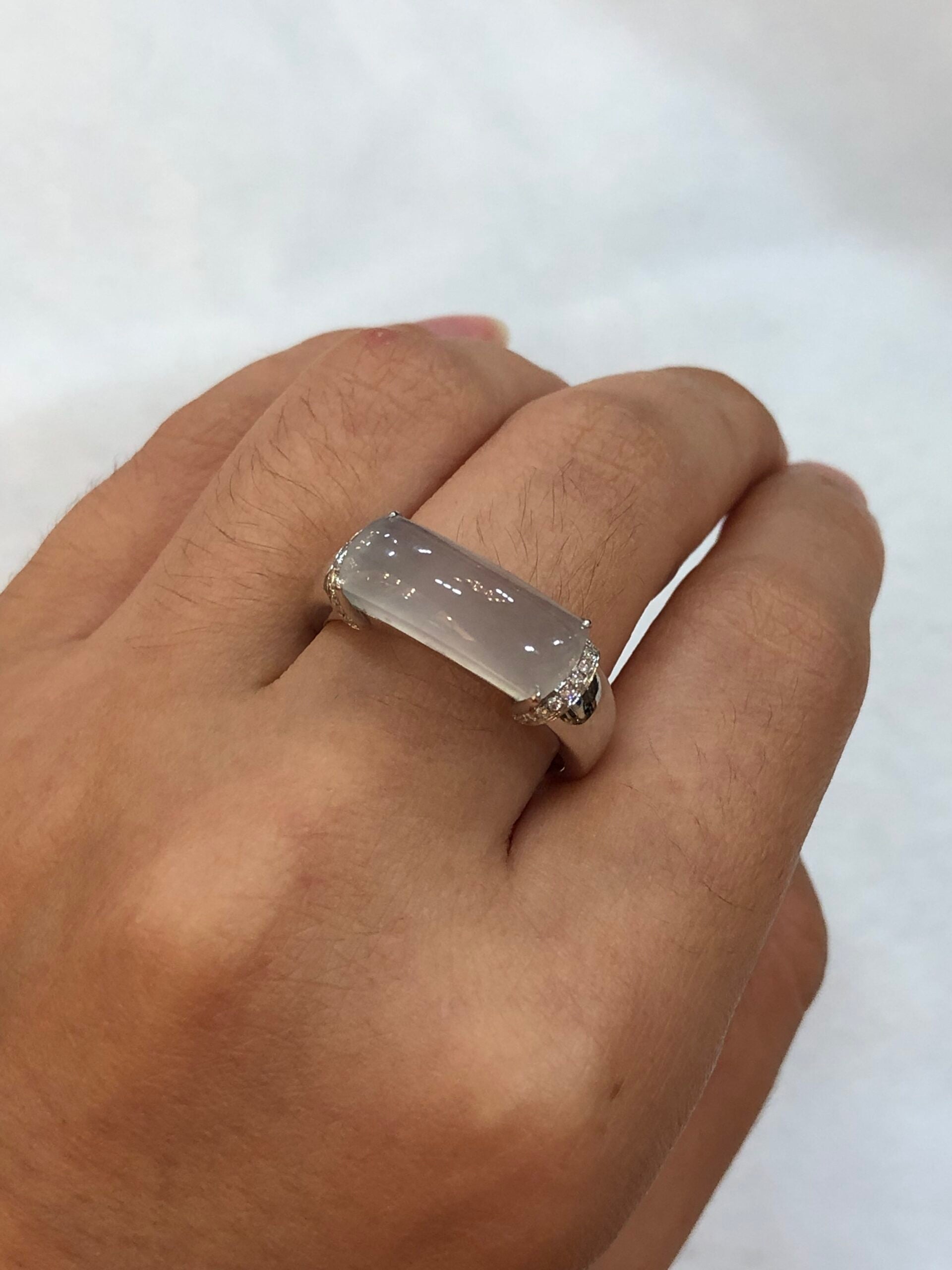 Icy Jade Saddle Ring