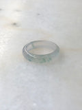 Natural Type A Icy Piao Hua Jadeite Hololith Ring | ClassicJade