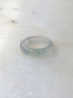 Natural Type A Icy Piao Hua Jadeite Hololith Ring | ClassicJade