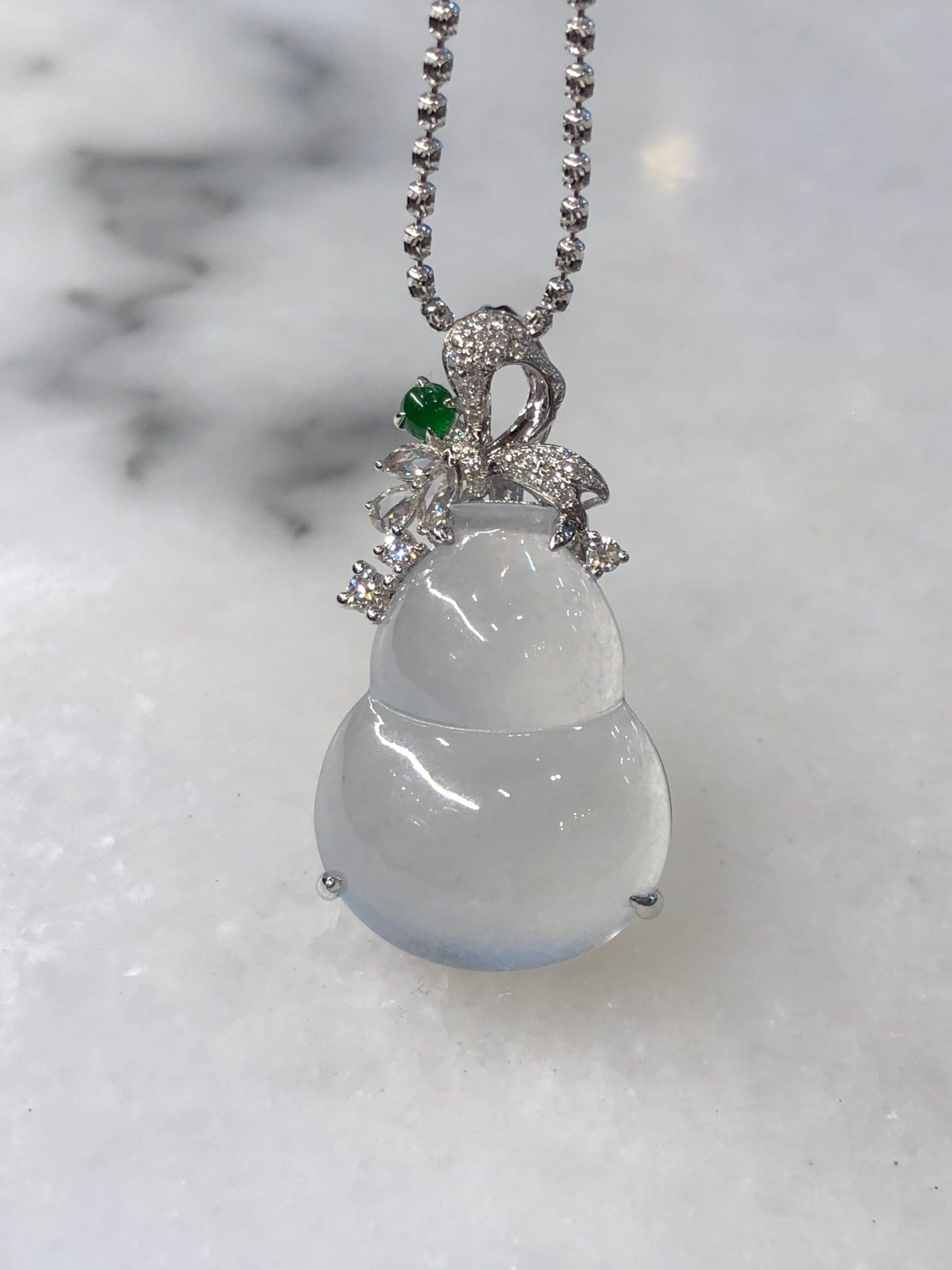 Icy Jade Gourd Pendant