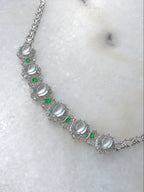 Icy Jadeite Cabochon Bracelet (Glassy Variety) | Natural Type A Jadeite | ClassicJade Singapore