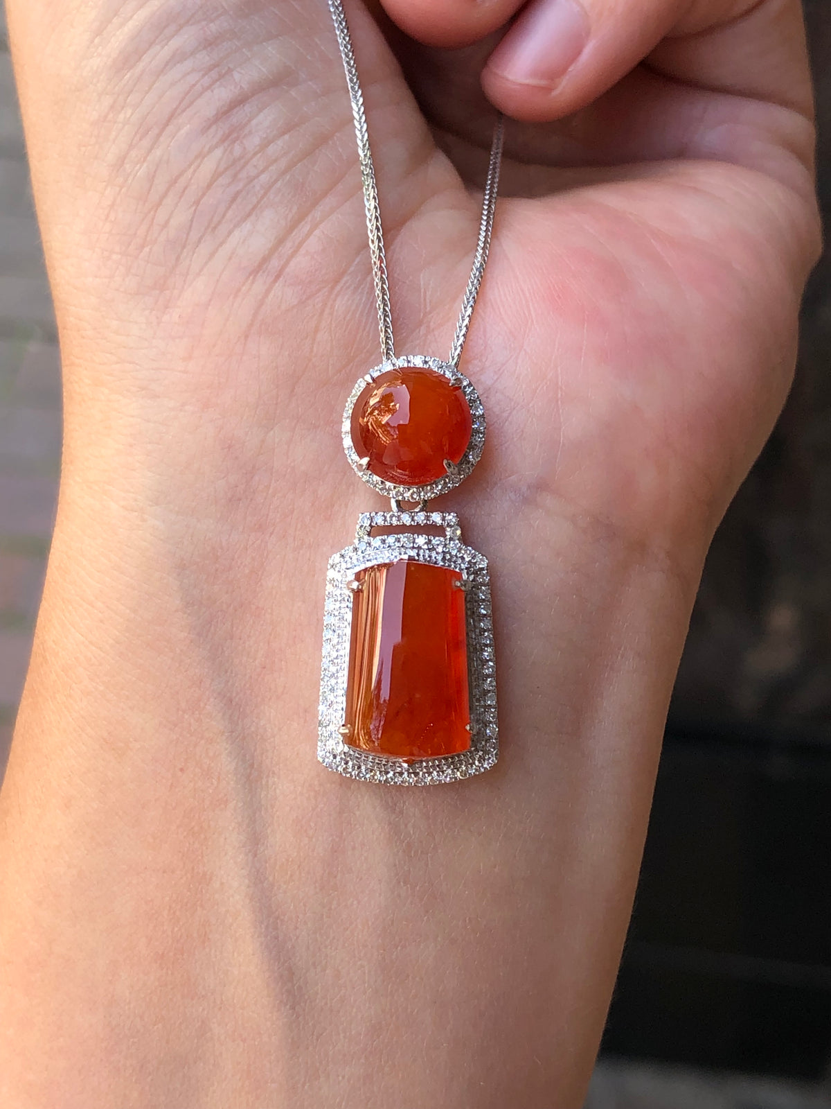 Icy Red Jadeite Pendant