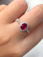 Unheated Pigeon Blood Ruby Ring