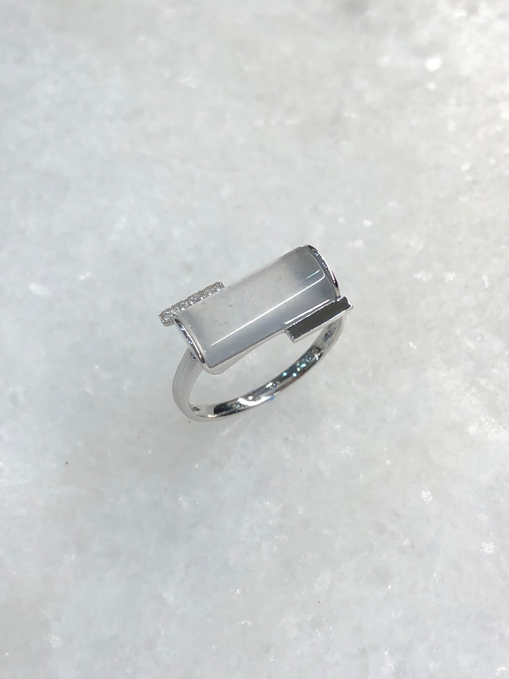 Natural Type A Icy Jadeite Ring | ClassicJade Singapore