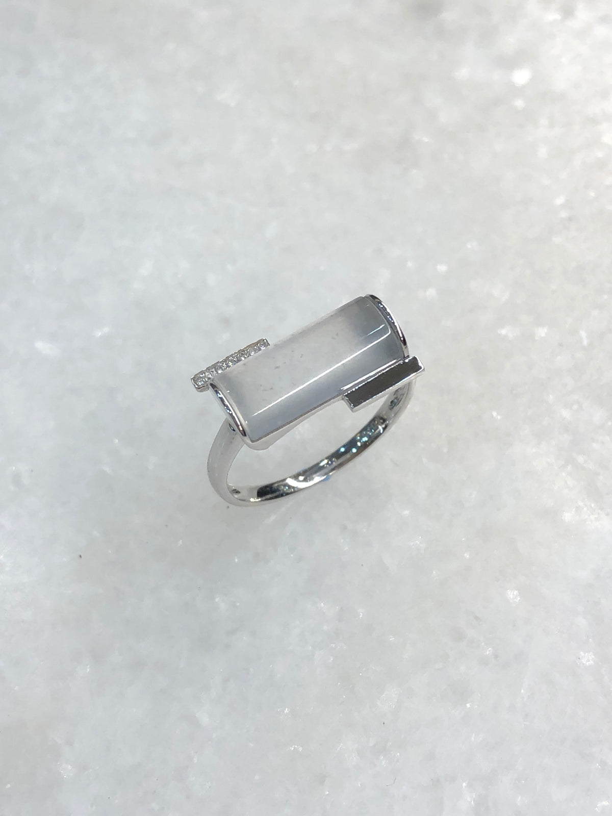 Natural Type A Icy Jadeite Ring | ClassicJade Singapore