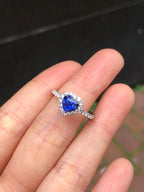 Unheated Royal Blue Sapphire Ring