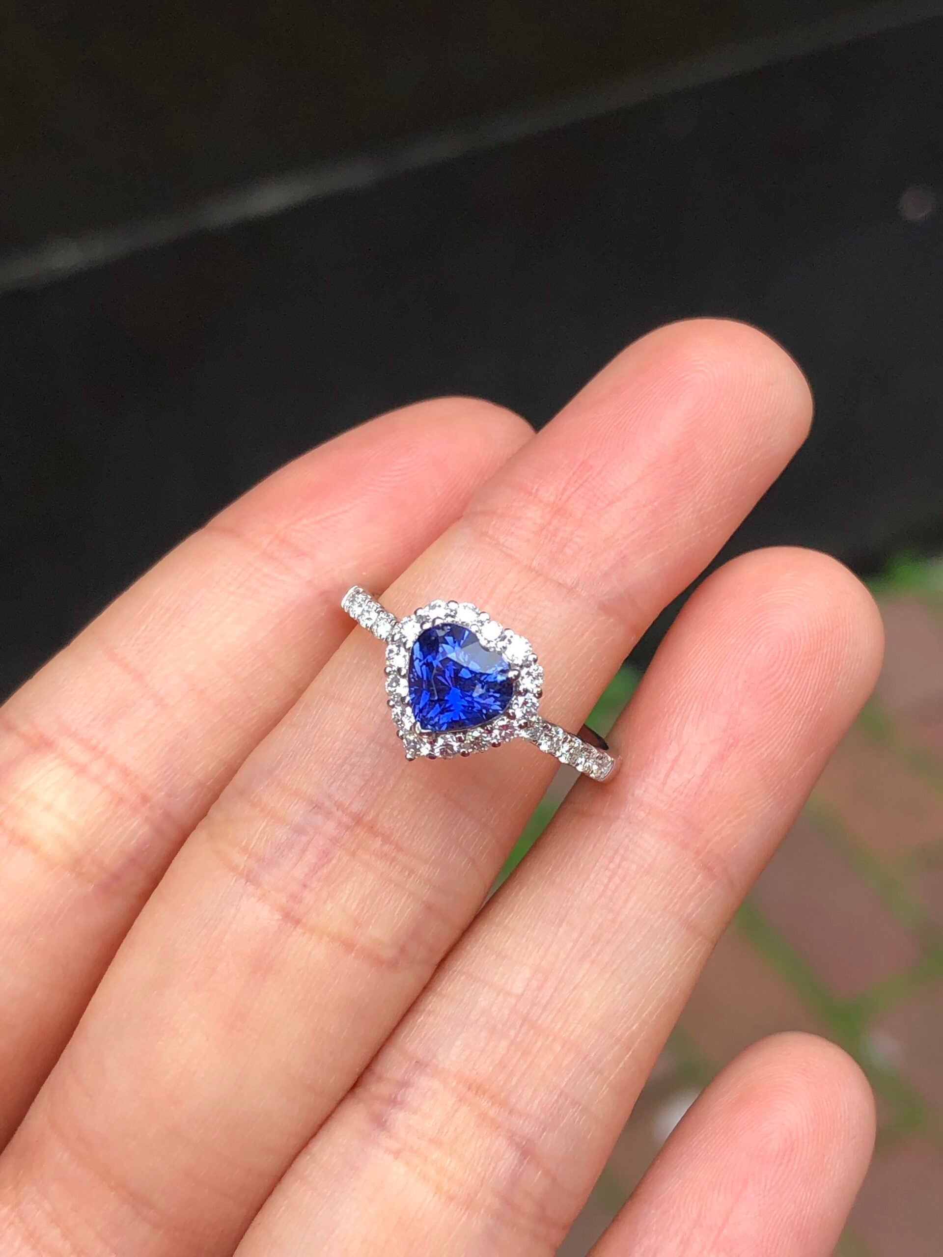 Unheated Royal Blue Sapphire Ring