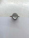 Icy Jade Cabochon Ring (Glassy Variety)