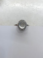 Icy Jade Cabochon Ring (Glassy Variety)