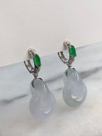 Icy Jade Double Loops Earrings