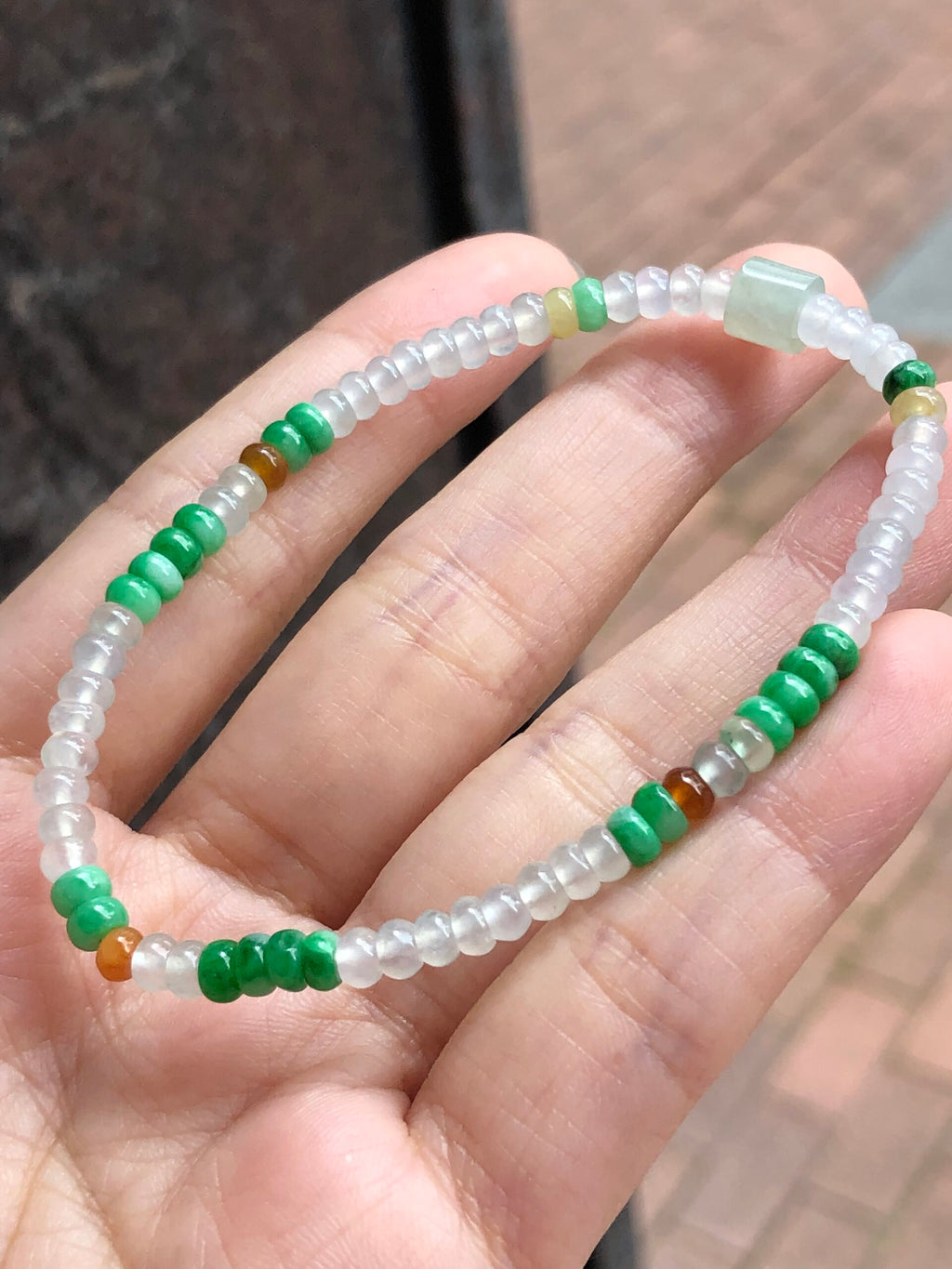 Icy Multi Colours Jade Bracelet