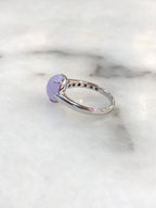 Lavender Jade Cabochon Ring