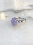 Lavender Jade Cabochon Ring