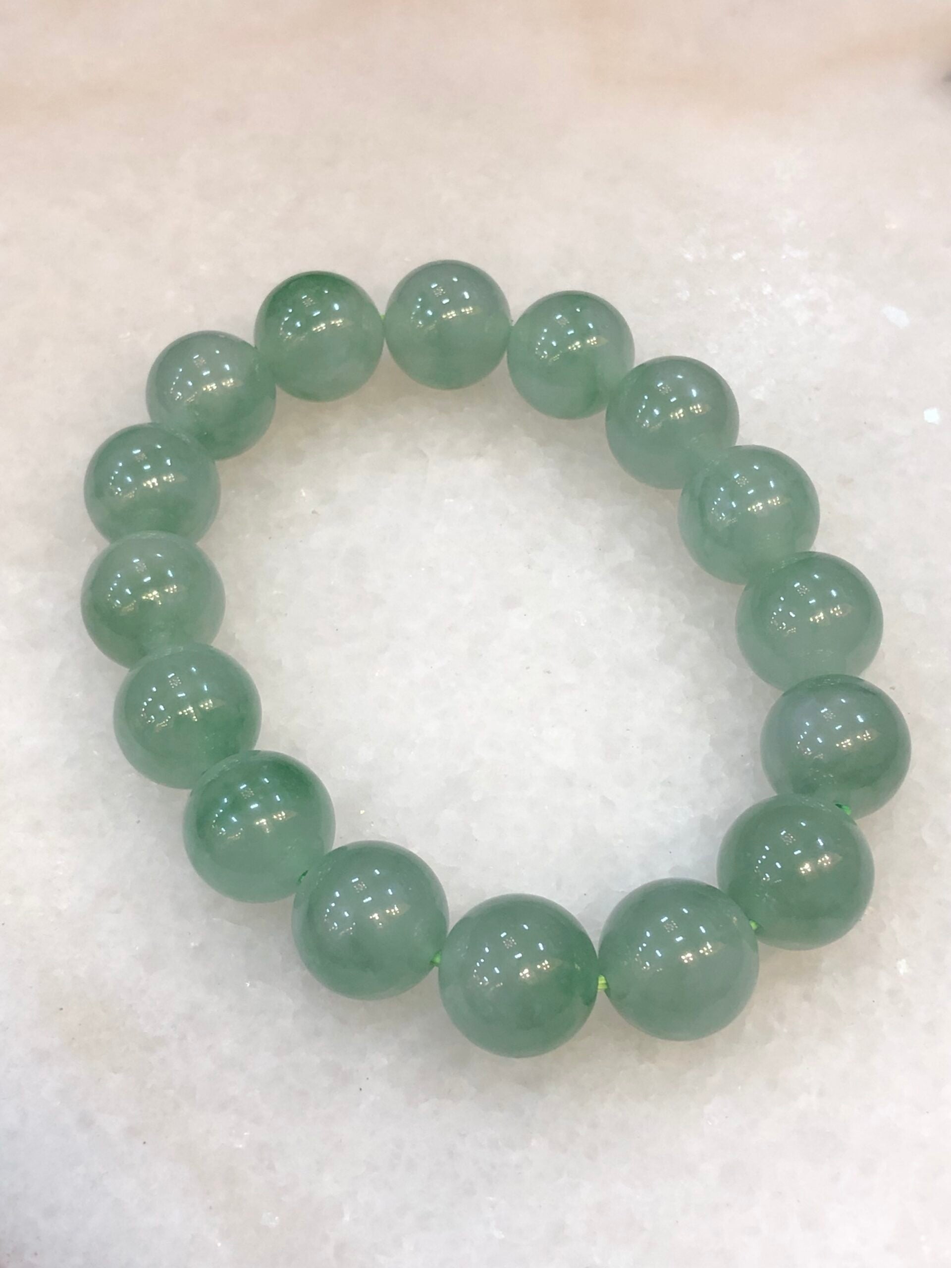 Icy Green Floral Jade Bracelet