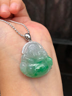 Green Jade Buddha Pendant