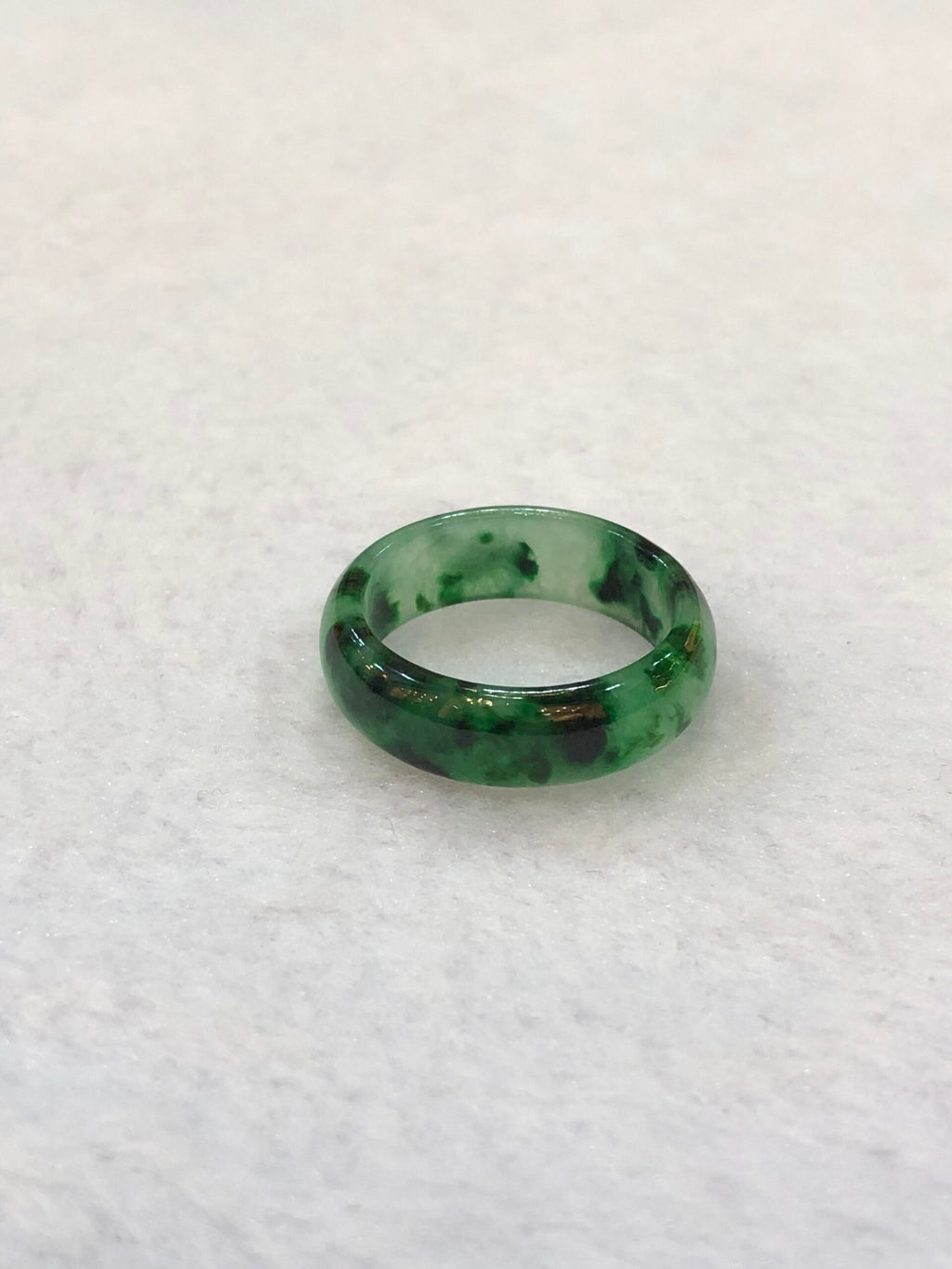 Green Jade Hololith Ring