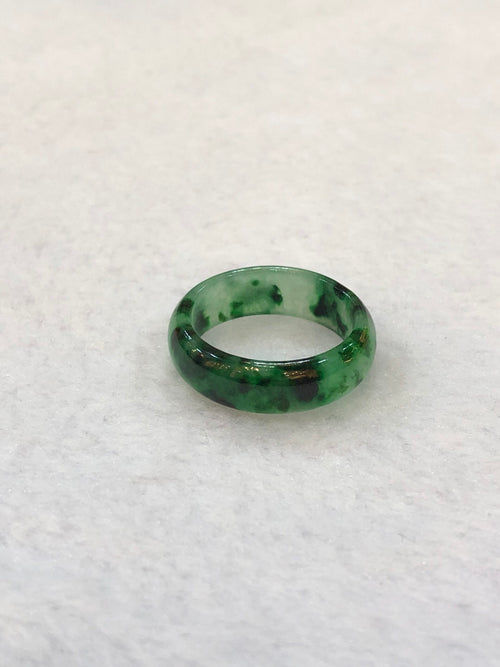 Green Jade Hololith Ring